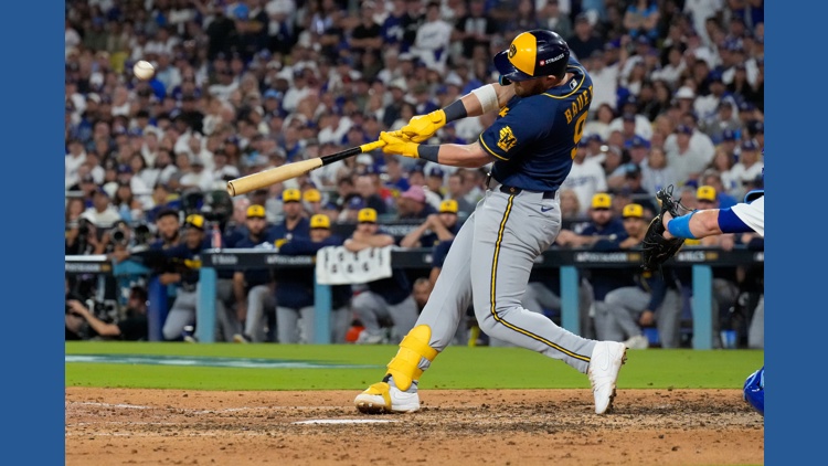 Brewers stun Dodgers with back-to-back homers in 7th inning and take 3-0 lead in NLCS with 6-2 win — KARE 11 Sports, Shorewood Sports news